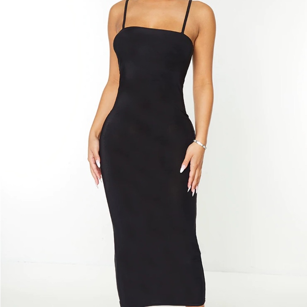Plunge knot fetal Shit Dress